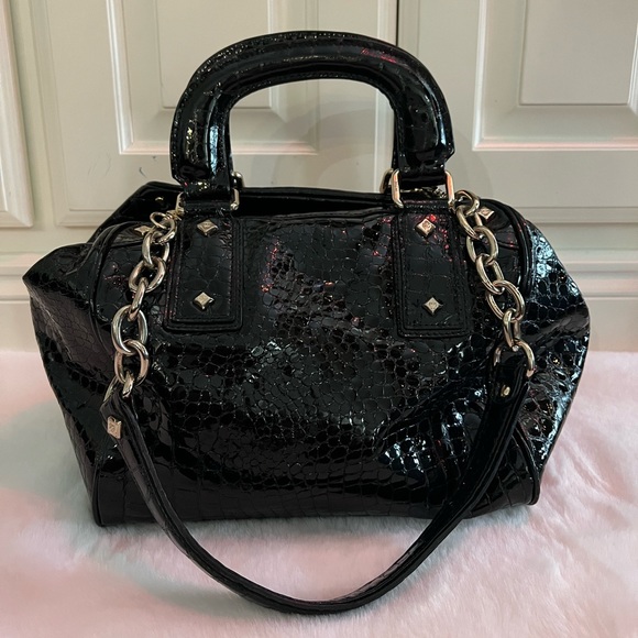 Authentic MCM Checkered Patent Leather Shoulder Bag - Picture 3 of 13